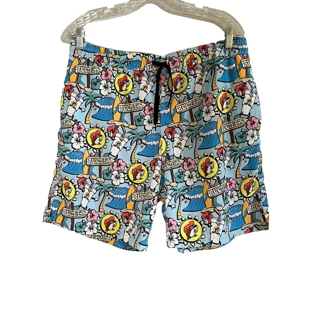 Bucees Colorful Summer Beach Travel Swim Trunks XL Surfing